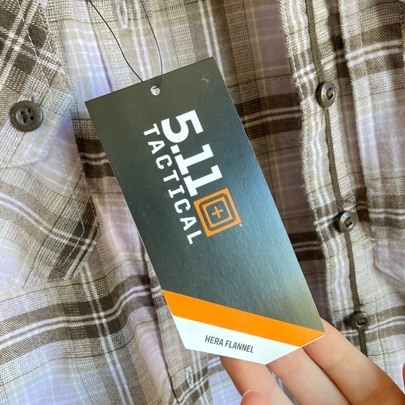 NWT 5.11 Tactical Women's Polyester Wisteria Plaid HERA Flannel Shirt Sz Small - Picture 5 of 8